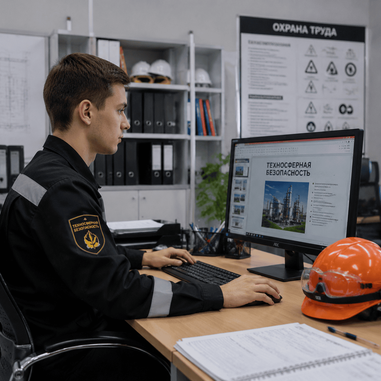 Человек работает