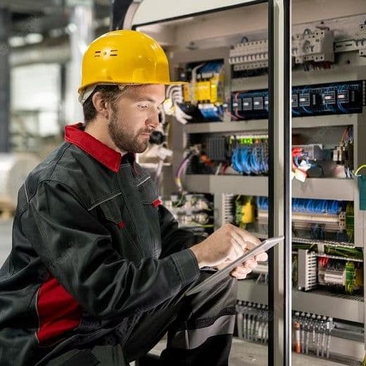 Человек работает