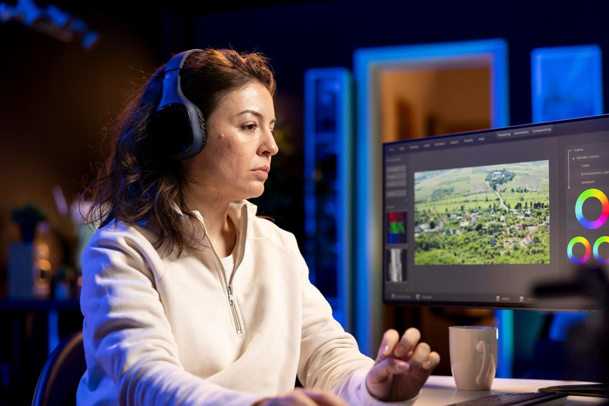 Человек работает